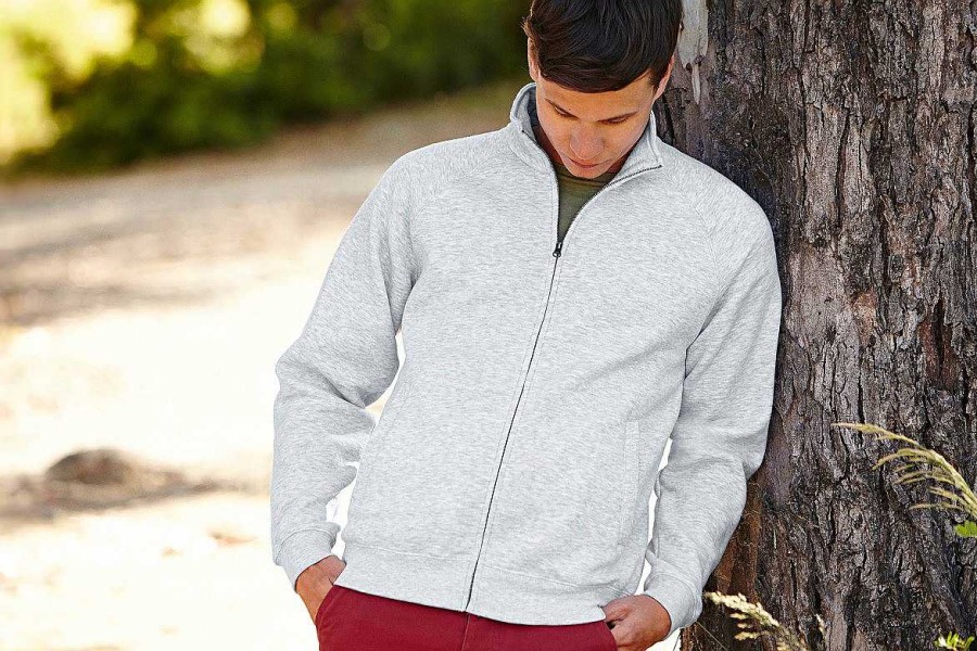 Ropa Fruit of the Loom | Chaqueta Polar Con Cremallera Para Hombre Para Personalizar Blanco