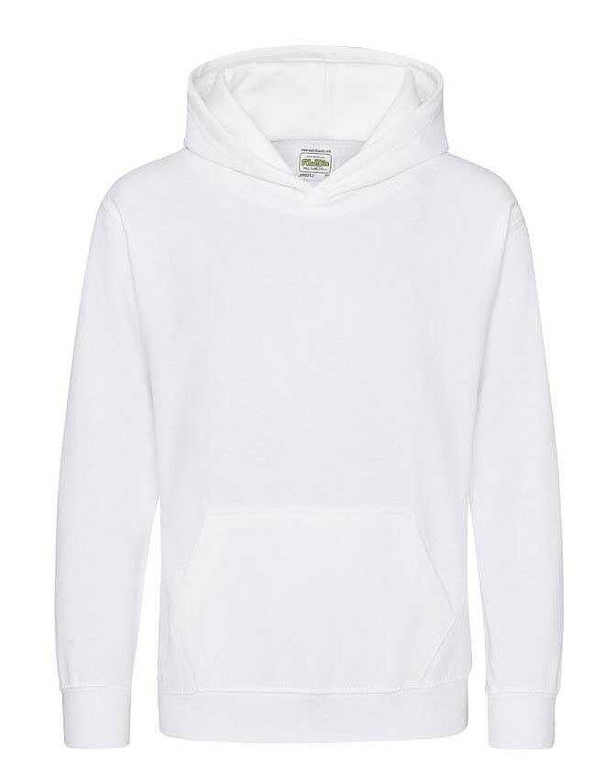 Ropa AWDis | Sudadera Con Capucha Infantil Personalizada - Barata Blanco Artico