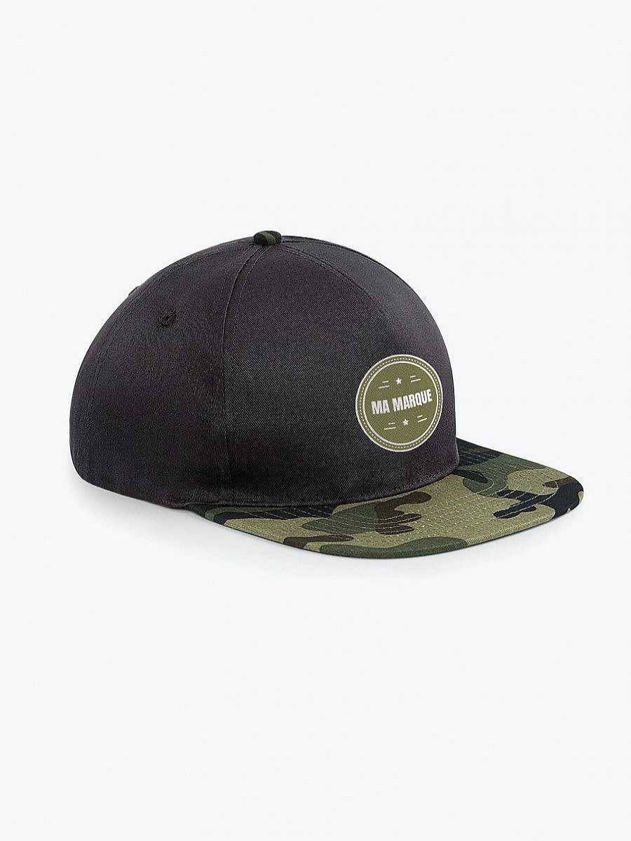 Accesorios Beechfield | Gorra Camo Snapback Para Personalizar Camuflaje Selva / Negro