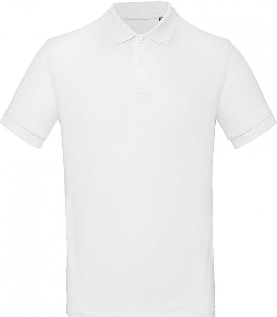 Ropa B&C | Polo De Hombre Organico Para Personalizar Blanco