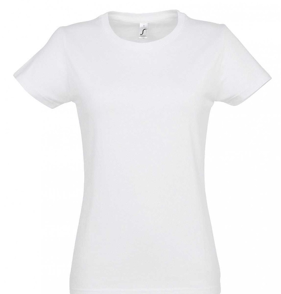 Ropa Sol's | Camiseta Gruesa Personalizada Para Mujer Blanco