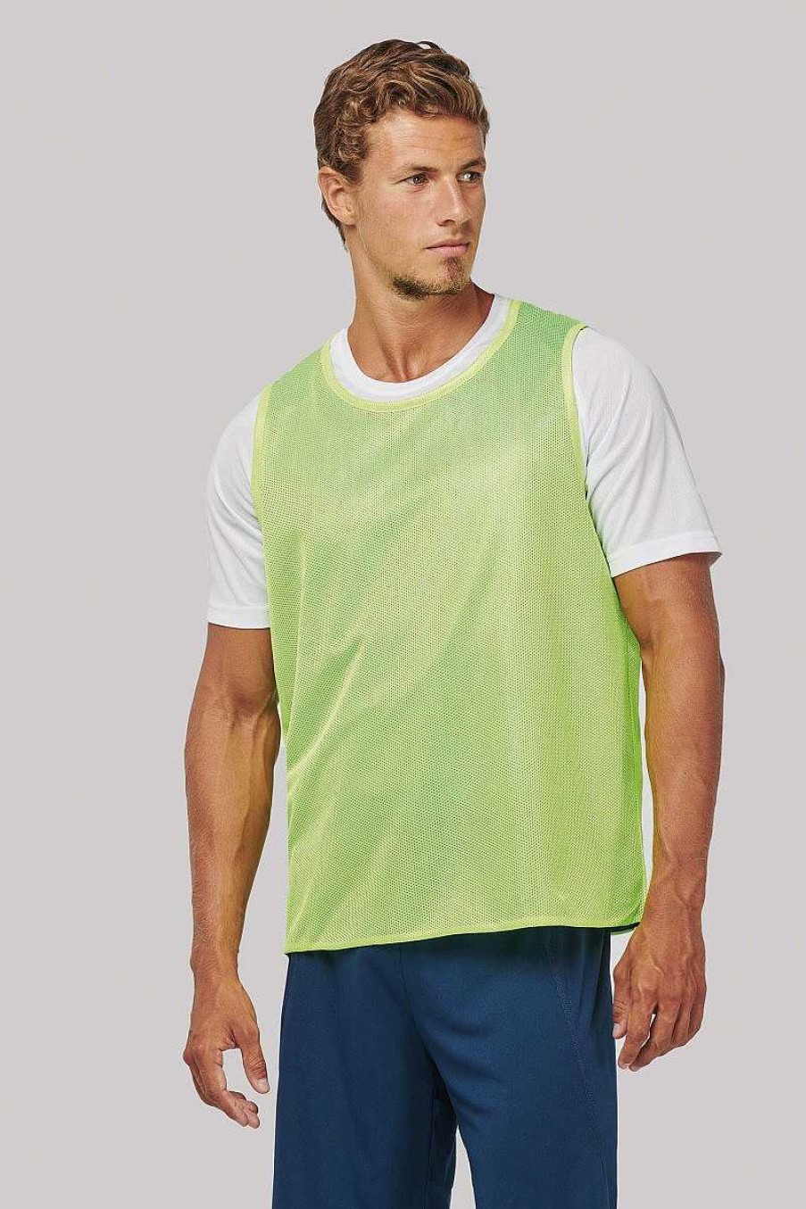 Deporte ProAct | Casulla Reversible Para Personalizar Amarillo Fluorescente / Azul Real Deportivo