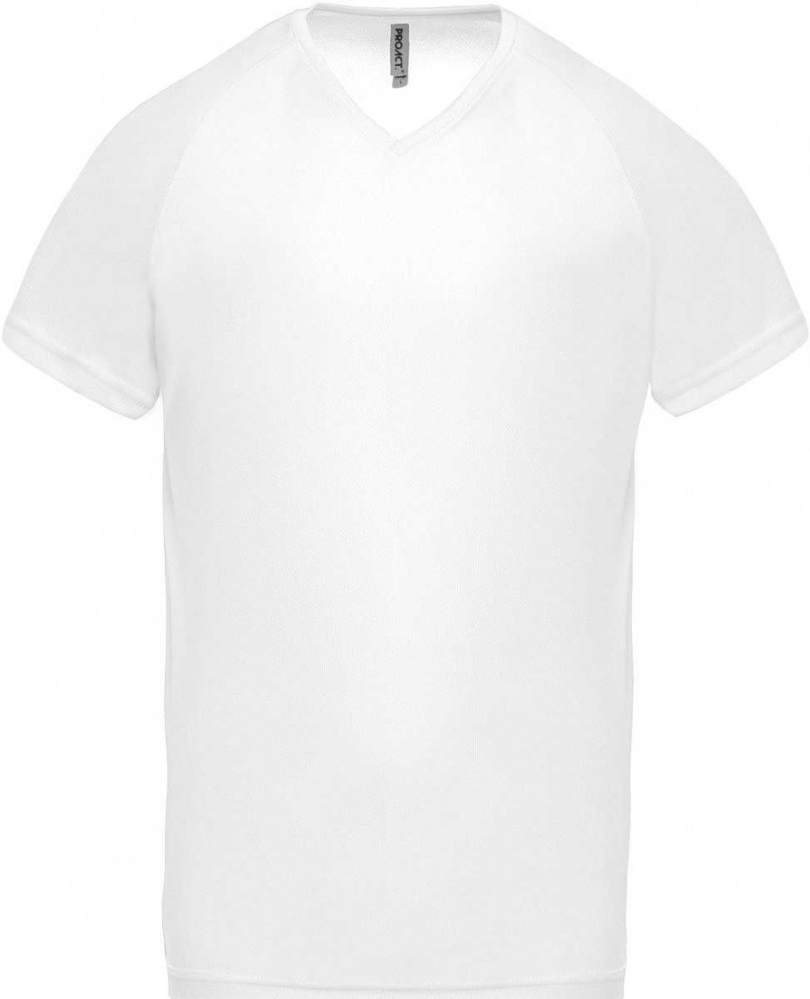 Ropa ProAct | Camiseta Deportiva Con Cuello Va Personalizar Blanco