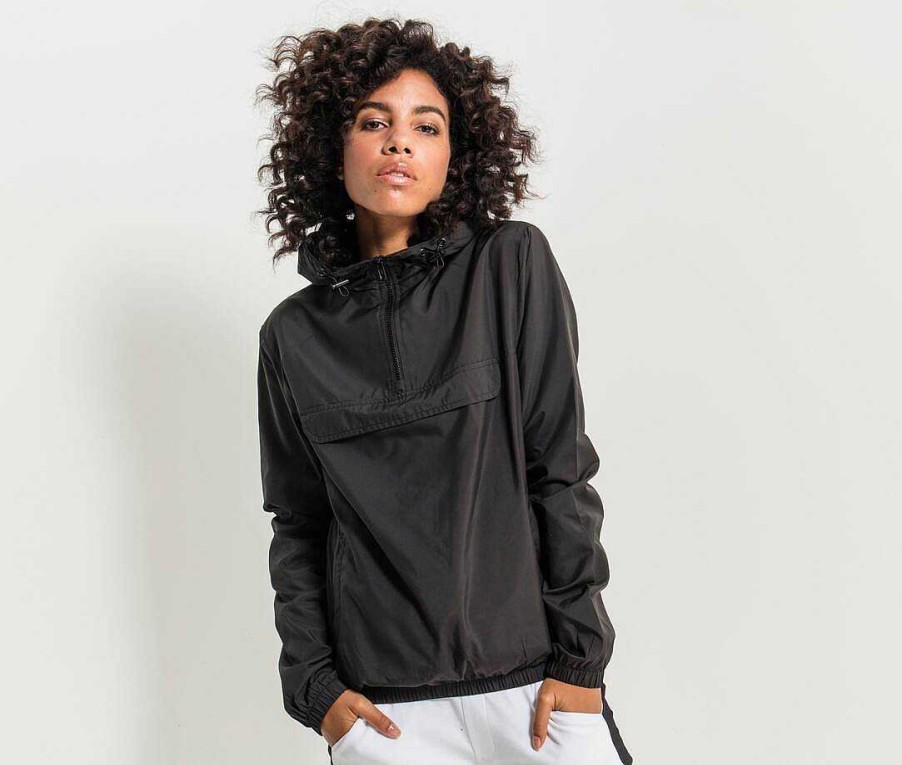 Ropa Build Your Brand | Chaqueta De Entretiempo De Mujer Para Personalizar Negro