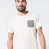 Ropa Kariban | Camiseta Organica Con Bolsillo Para Personalizar Negro / Gris Jaspeado