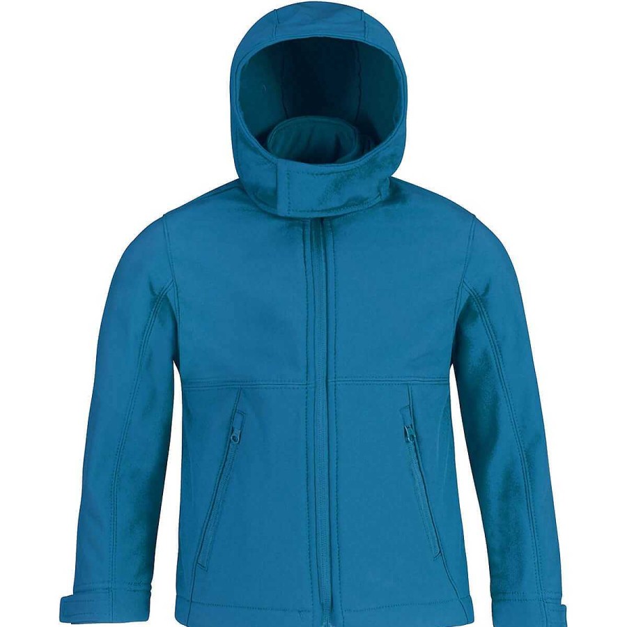 Ropa B&C | Chaqueta Softshell Para Nino Con Capucha Azur