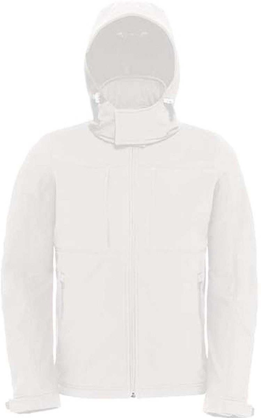 Ropa B&C | Chaqueta Softshell De Hombre Con Capucha Personalizable Blanco