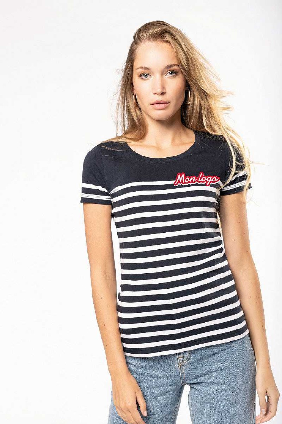 Ropa Kariban | Camiseta Marinera Mujer Para Personalizar Naval Blanca