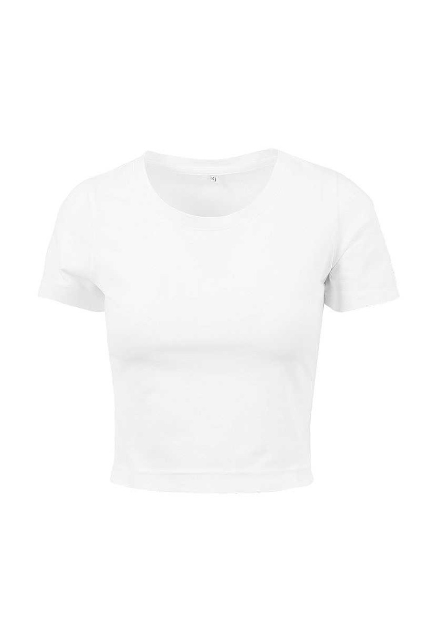 Ropa Build Your Brand | Camiseta Crop Top Para Personalizar Blanco