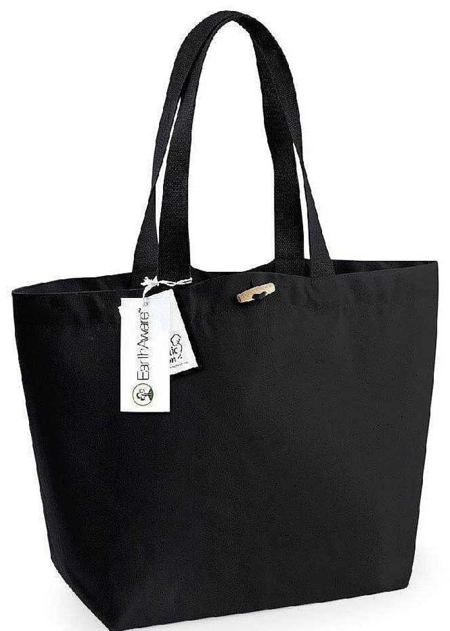 Accesorios Westford Mill | Bolsa De Algodon Organico Personalizada Negro