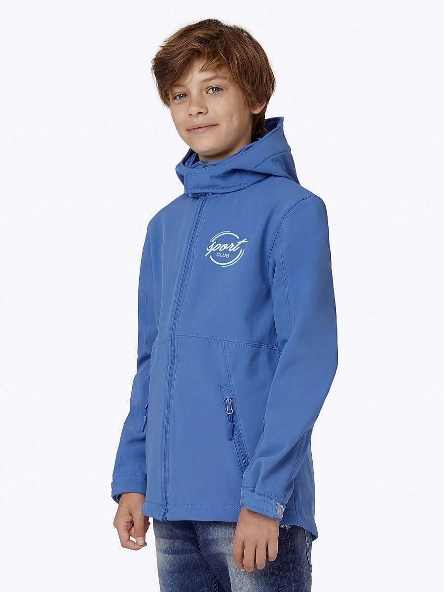 Ropa B&C | Chaqueta Softshell Para Nino Con Capucha Azur