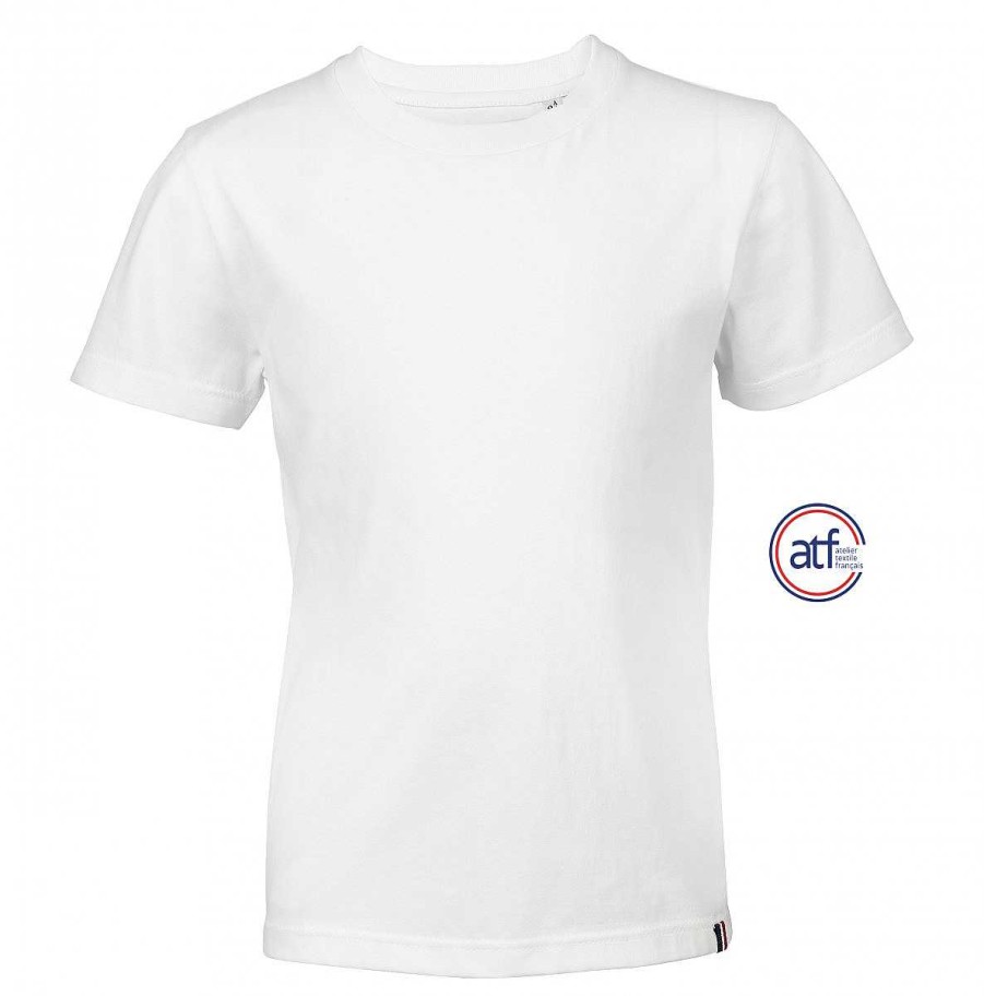 Ropa ATF | Camiseta Infantil Fabricada En Francia. Blanco