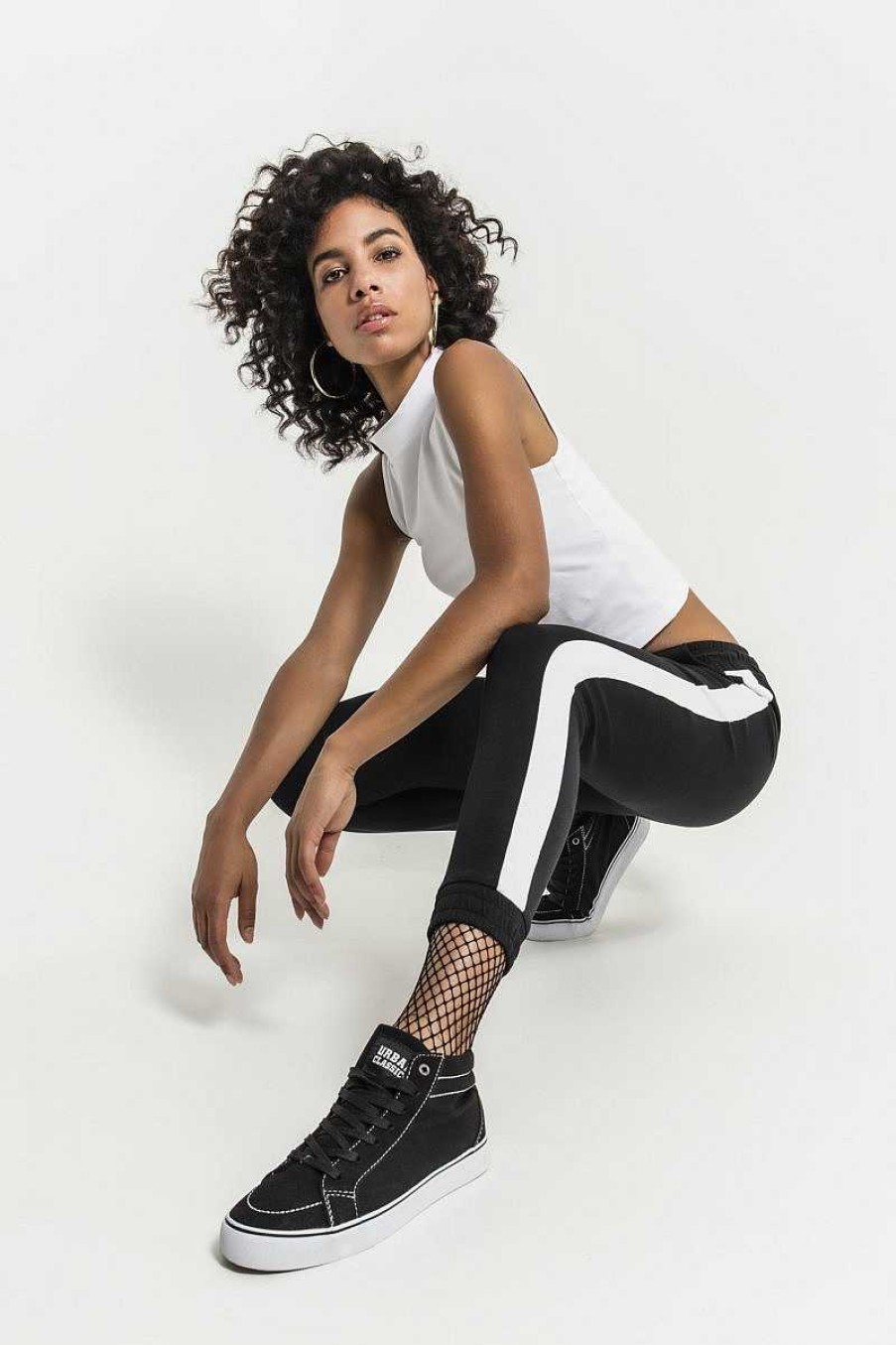 Deporte Build Your Brand | Pantalon Jogging De Mujer Personalizable - Raya En Contraste