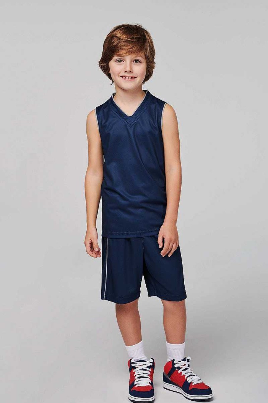 Deporte ProAct | Camiseta De Baloncesto Infantil Personalizable Blanco